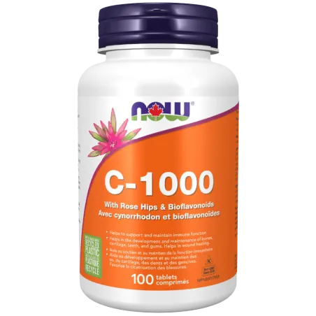NOW Foods C-1000 w/ RoseHip & Bioflavs 100 tabs | Unbeatable Prices, Daily Deals | VITASHOP