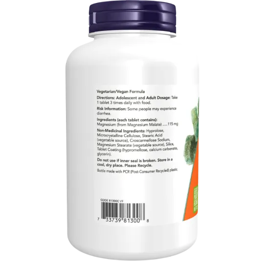 NOW Foods Magnesium Malate, 180 Tablets | Unbeatable Prices, Daily Deals | VITASHOP