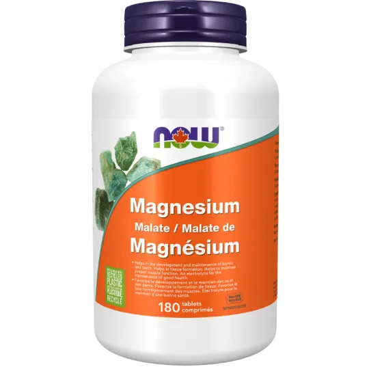 NOW Foods Magnesium Malate, 180 Tablets | Unbeatable Prices, Daily Deals | VITASHOP
