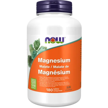 NOW Foods Magnesium Malate, 180 Tablets | Unbeatable Prices, Daily Deals | VITASHOP