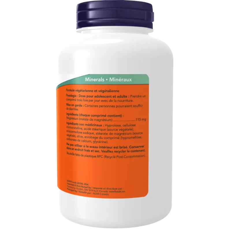 Malate de magnésium, 180 comprimés | Safest & Easiest Shopping Vitamins Online | VITASHOP
