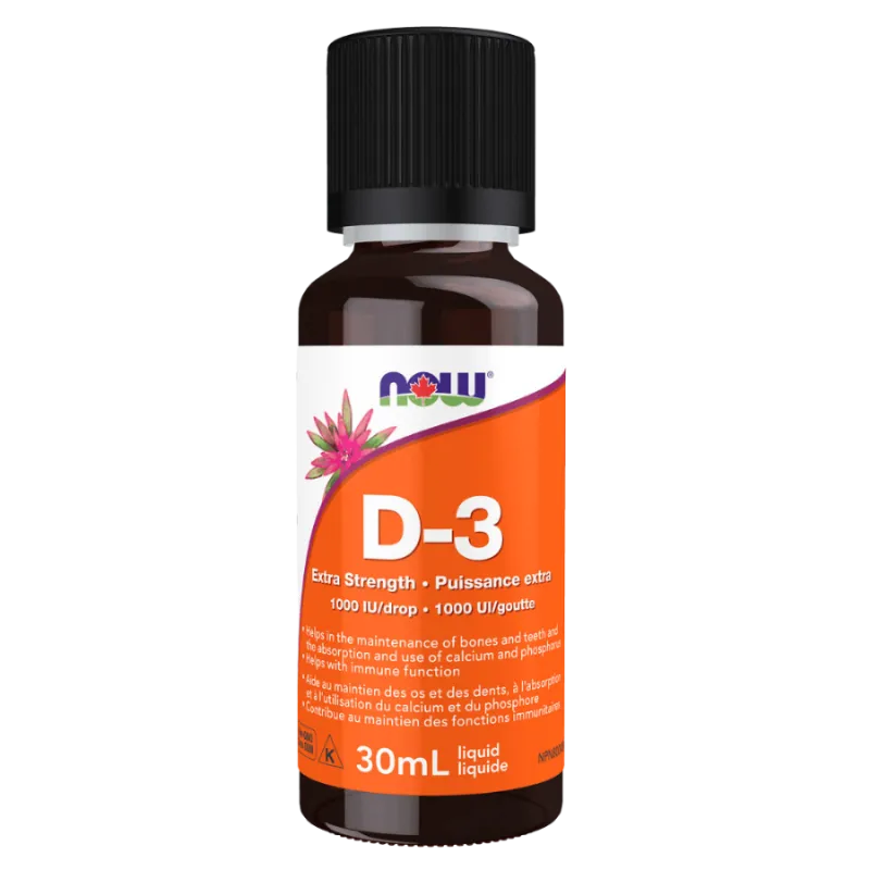 NOW Foods Extra Strength Vitamin D-3 1000 IU/ drop, 30 mL | Unbeatable Prices, Daily Deals | VITASHOP