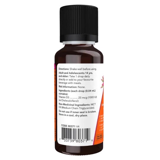 NOW Foods Extra Strength Vitamin D-3 1000 IU/ drop, 30 mL | Unbeatable Prices, Daily Deals | VITASHOP