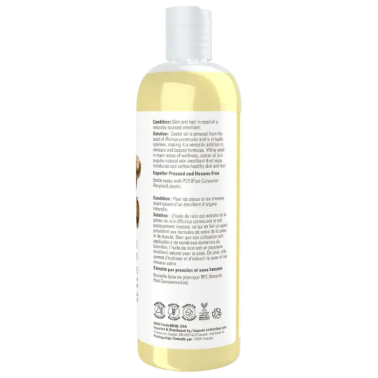 NOW Foods Castor Oil, 473 mL | 每天不同折扣, 全网最低价格 | 种类齐全的保健品店铺 VITASHOP, 只有你想不到, 没有你买不到 !