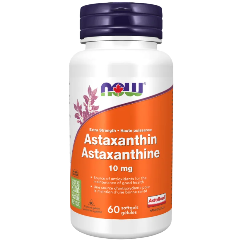 NOW Foods Astaxanthin 10 mg, 60 Softgels | Unbeatable Prices, Daily Deals | VITASHOP