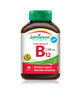 Jamieson Vitamin B12 2500 mcg Timed Release 60 Tablets | Unbeatable Prices, Daily Deals | VITASHOP