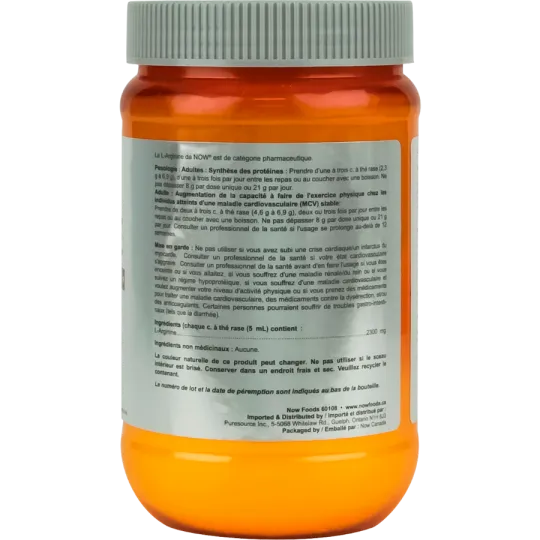 L-Arginine Pure Poudre, 454 g | Safest & Easiest Shopping Vitamins Online | VITASHOP
