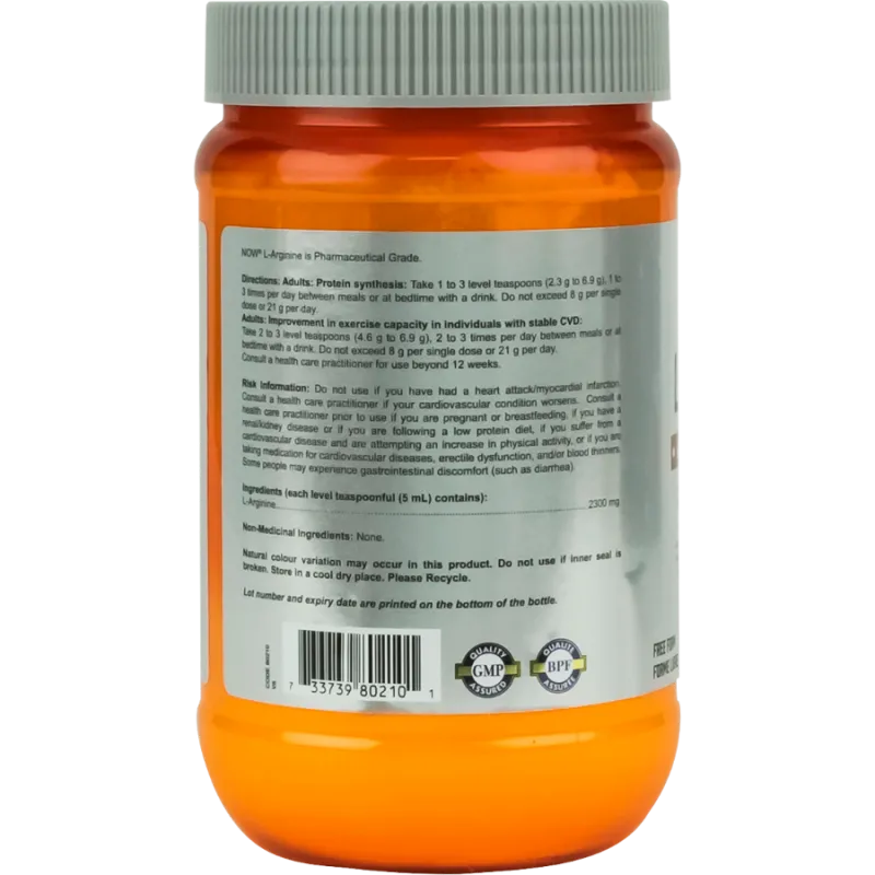 NOW Foods L-Arginine Pure Powder, 454 g | Unbeatable Prices, Daily Deals | VITASHOP