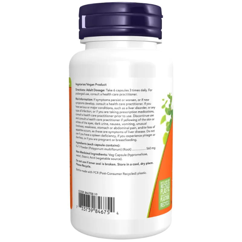 NOW Foods 나우 푸드 Fo-Ti (Ho Shou Wu) 560 mg, 100 캡슐 | 매일 업데이트되는 특가 상품 | VITASHOP