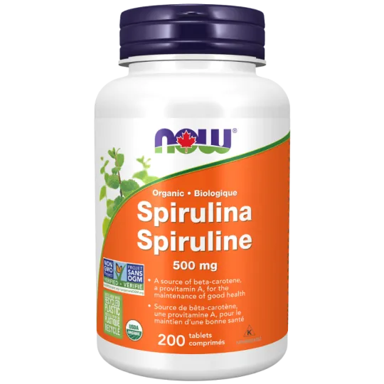 NOW Foods Organic Spirulina 500 mg, 500 Tablets | Unbeatable Prices, Daily Deals | VITASHOP