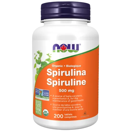 NOW Foods Organic Spirulina 500 mg, 500 Tablets | Unbeatable Prices, Daily Deals | VITASHOP