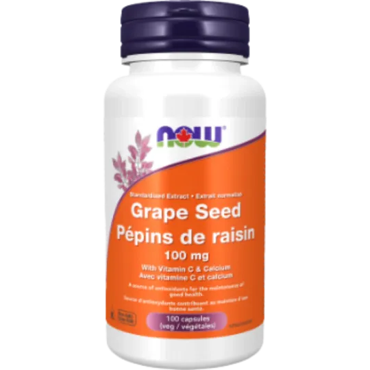 NOW Foods Grape Seed Extract 100 mg, 100 Veg Capsules | Unbeatable Prices, Daily Deals | VITASHOP