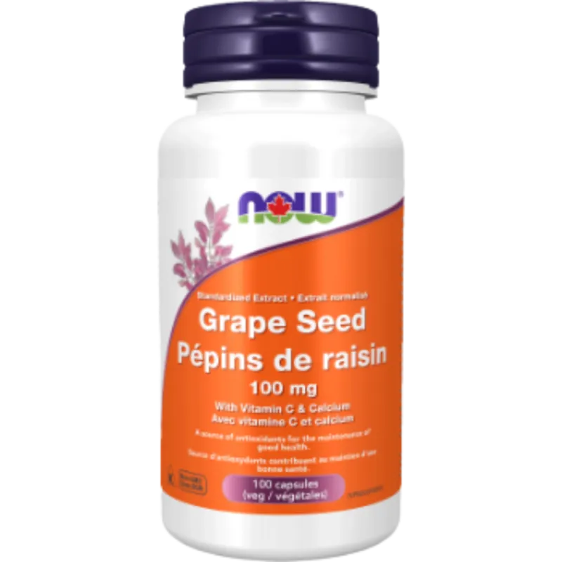 NOW Foods Grape Seed Extract 100 mg, 100 Veg Capsules | Unbeatable Prices, Daily Deals | VITASHOP