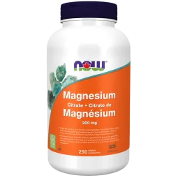 NOW Foods Magnesium Citrate 200 mg, 250 Tablets | 每天不同折扣, 全网最低价格 | 种类齐全的保健品店铺 VITASHOP, 只有你想不到, 没有你买不到 !