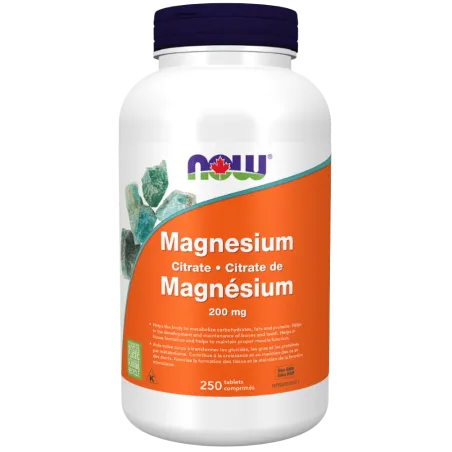 NOW Foods Magnesium Citrate 200 mg, 250 Tablets | Unbeatable Prices, Daily Deals | VITASHOP