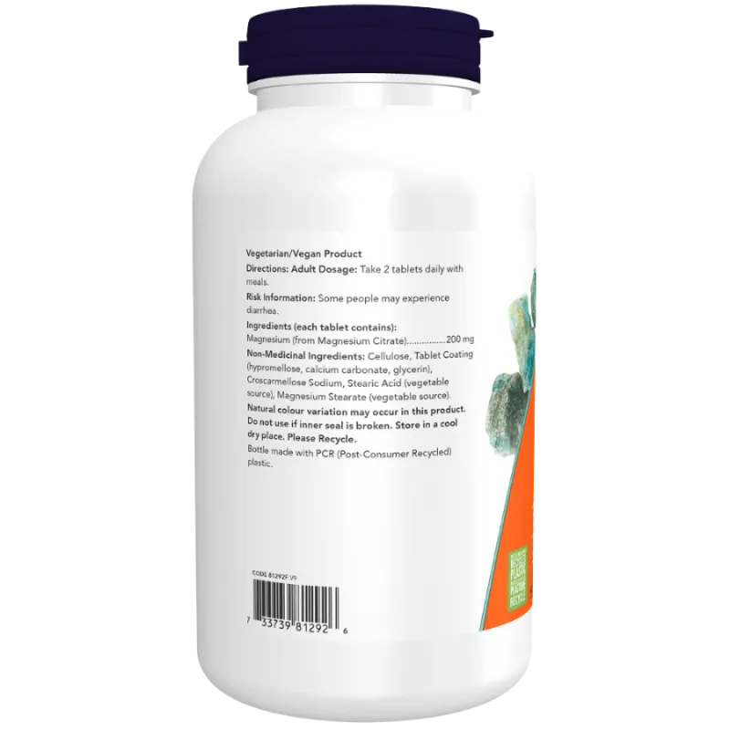 NOW Foods Magnesium Citrate 200 mg, 250 Tablets | Unbeatable Prices, Daily Deals | VITASHOP