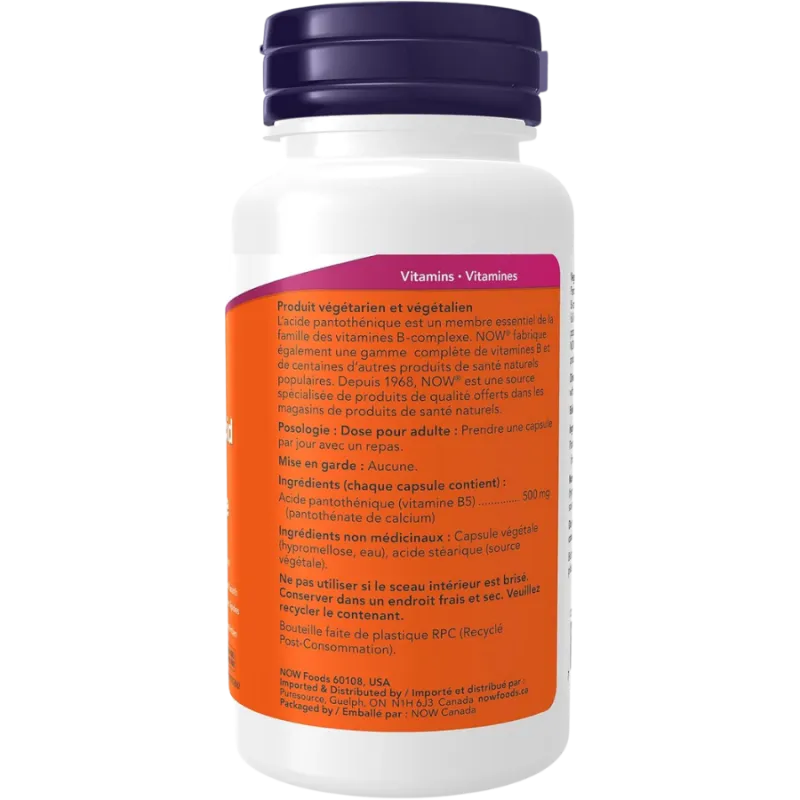 Acide pantothénique 500 mg | Safest & Easiest Shopping Vitamins Online | VITASHOP