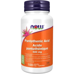 NOW Foods 나우 푸드 판토텐산 500 mg, 100 캡슐 | 매일 업데이트되는 특가 상품 | VITASHOP