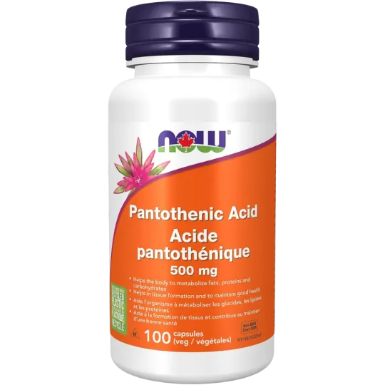 NOW Foods 나우 푸드 판토텐산 500 mg, 100 캡슐 | 매일 업데이트되는 특가 상품 | VITASHOP