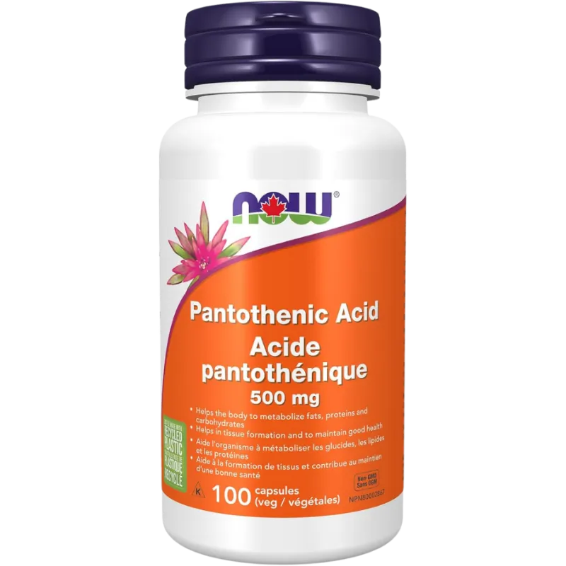 Acide pantothénique 500 mg | Safest & Easiest Shopping Vitamins Online | VITASHOP