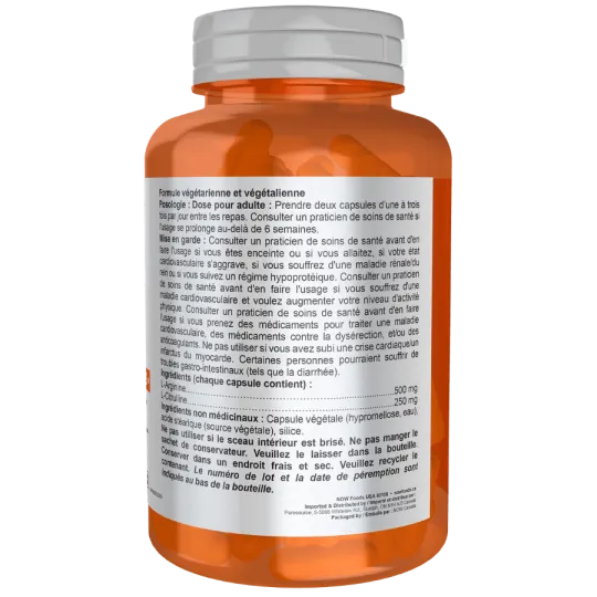 NOW Foods Arginine & Citrulline, 120 Veg Capsules | Unbeatable Prices, Daily Deals | VITASHOP