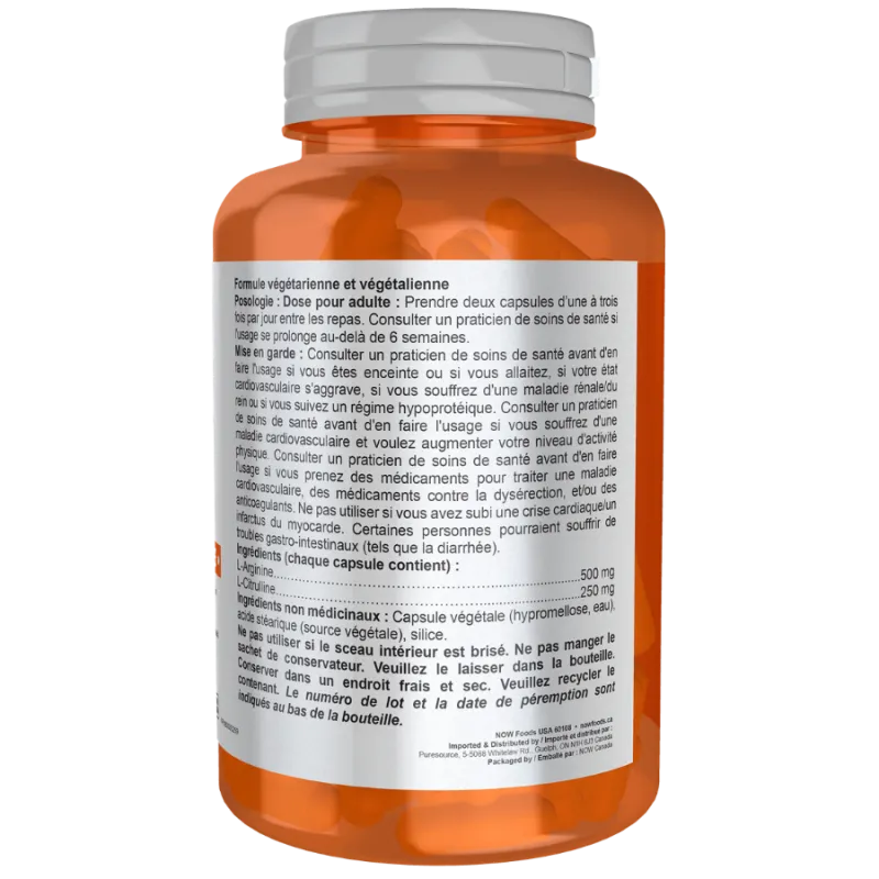 Arginine & Citrulline, 120 Capsules Végétales | Safest & Easiest Shopping Vitamins Online | VITASHOP