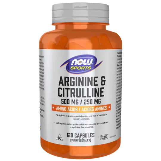 NOW Foods Arginine & Citrulline, 120 Veg Capsules | Unbeatable Prices, Daily Deals | VITASHOP