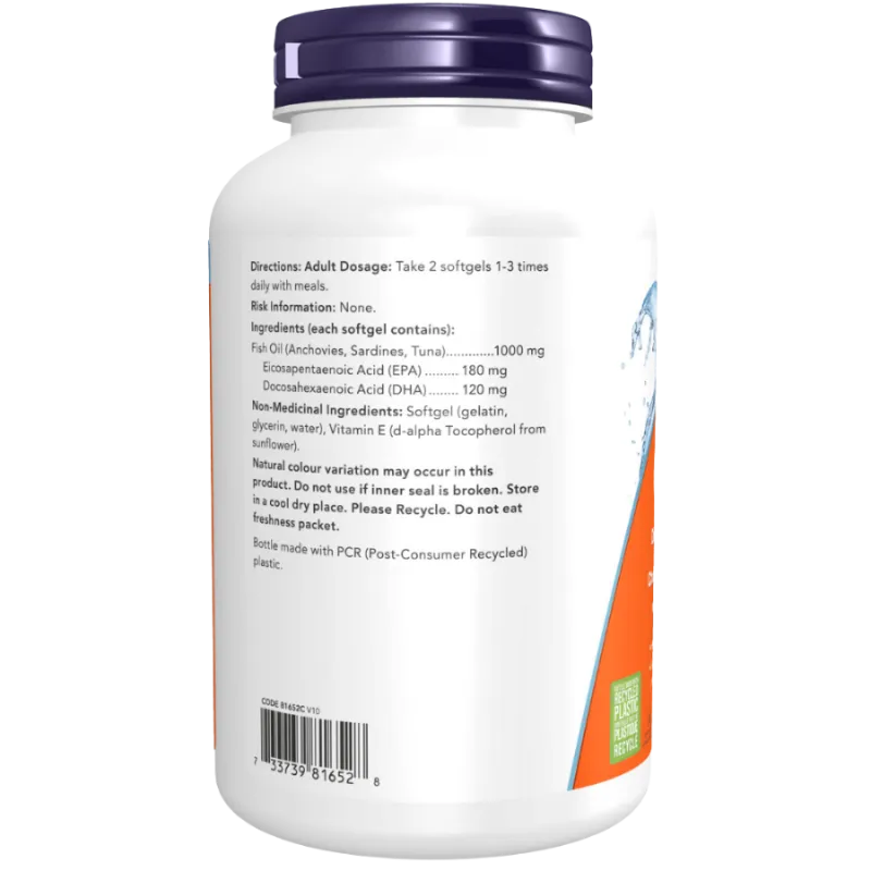 NOW Foods Omega-3 1000 mg, 200 Softgels | Unbeatable Prices, Daily Deals | VITASHOP