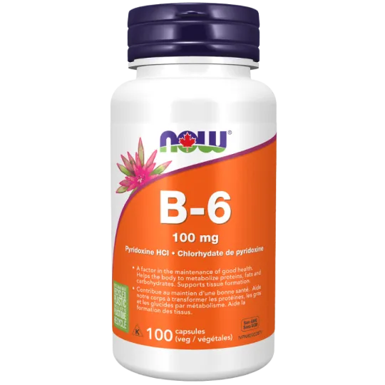 NOW Foods 나우 푸드 B-6 100 mg, 100 캡슐 | 매일 업데이트되는 특가 상품 | VITASHOP