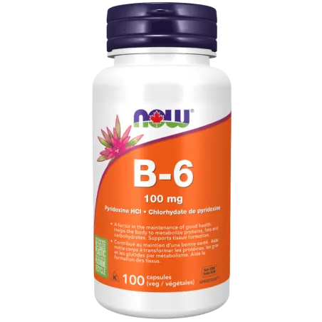 B-6 100 mg, 100 gélules | Safest & Easiest Shopping Vitamins Online | VITASHOP