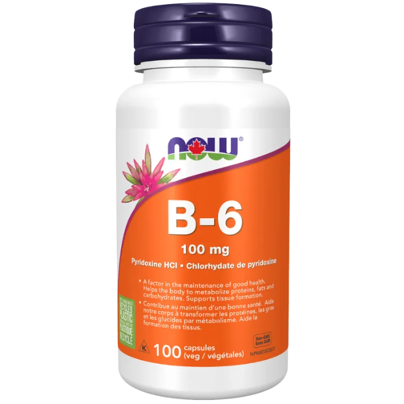 B-6 100 mg, 100 gélules | Safest & Easiest Shopping Vitamins Online | VITASHOP