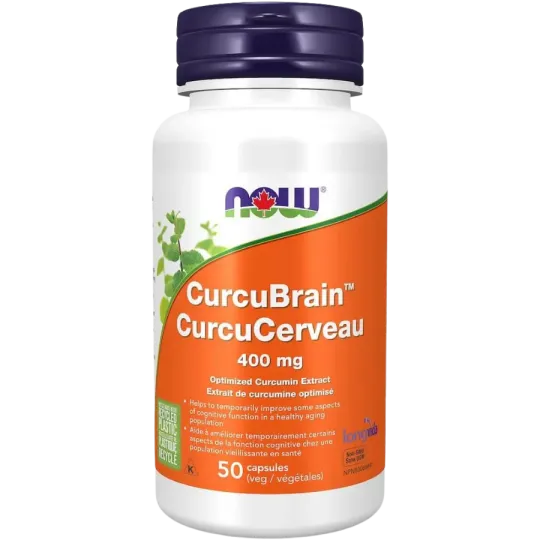 NOW Foods CurcuBrain 400 mg, 50 Veg Capsules | Unbeatable Prices, Daily Deals | VITASHOP