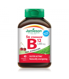 Jamieson Vitamin B12 5000 mcg Sublingual 45 Tablets | Unbeatable Prices, Daily Deals | VITASHOP