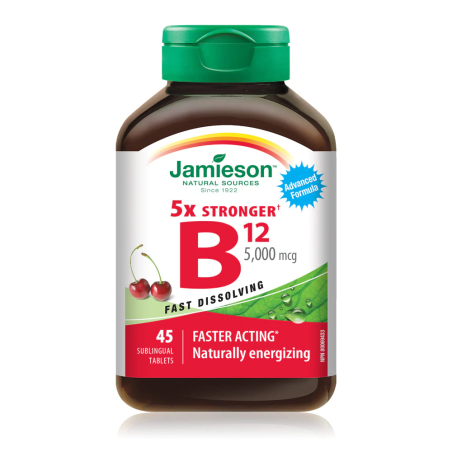 Vitamin B12 5000 mcg Sublingual 45 Tablets | Safest & Easiest Shopping Vitamins Online | VITASHOP