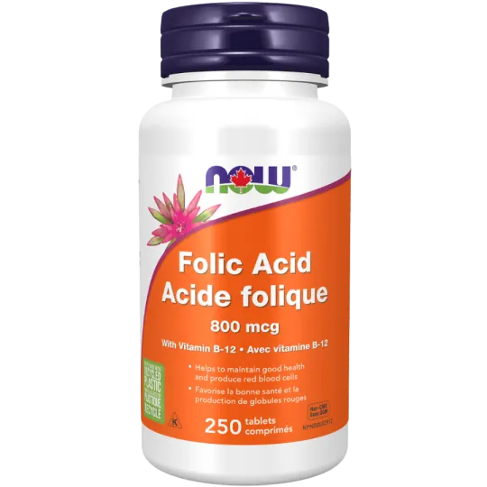 Acide folique 800 mcg, 250 comprimés | Safest & Easiest Shopping Vitamins Online | VITASHOP