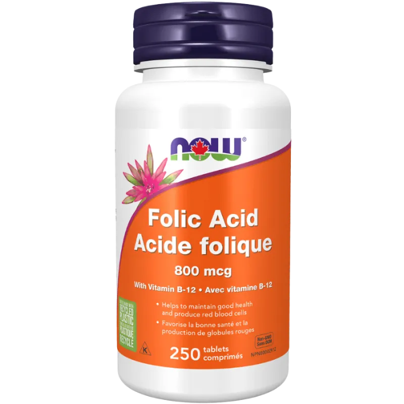 Acide folique 800 mcg, 250 comprimés | Safest & Easiest Shopping Vitamins Online | VITASHOP