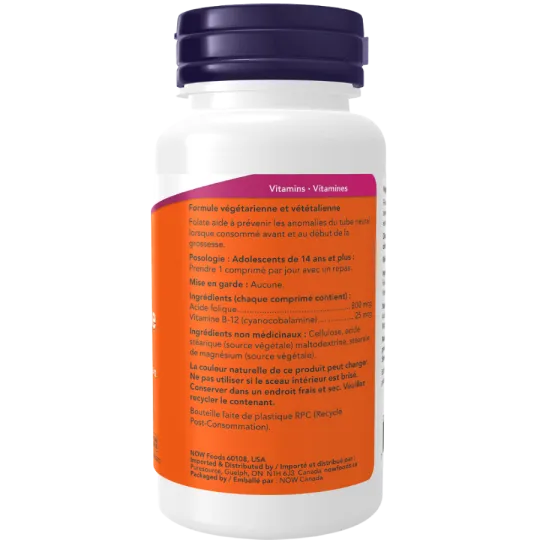 NOW Foods Folic Acid 800 mcg, 250 Tablets | Unbeatable Prices, Daily Deals | VITASHOP