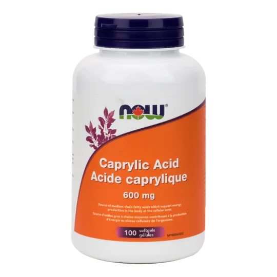 Acide caprylique 600 mg, 100 gélules | Safest & Easiest Shopping Vitamins Online | VITASHOP