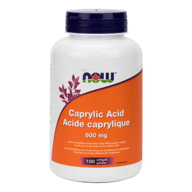 NOW Foods Caprylic Acid 600 mg, 100 Softgels | Unbeatable Prices, Daily Deals | VITASHOP