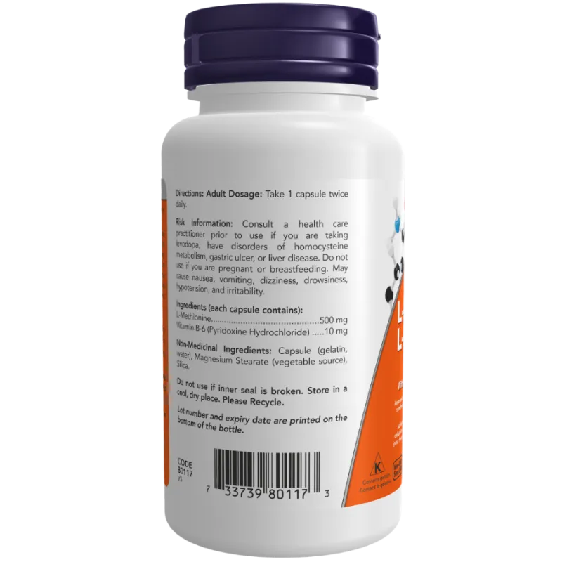 NOW Foods 나우 푸드 L-메티오닌 500 mg, 100 캡슐 | 매일 업데이트되는 특가 상품 | VITASHOP