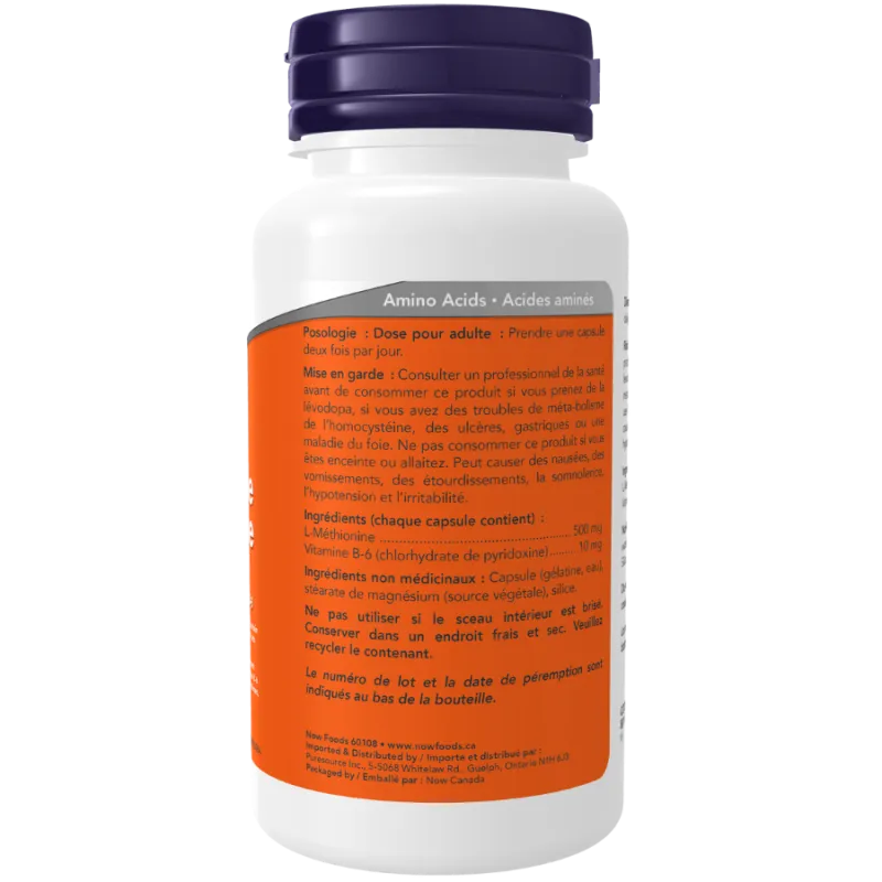 NOW Foods 나우 푸드 L-메티오닌 500 mg, 100 캡슐 | 매일 업데이트되는 특가 상품 | VITASHOP