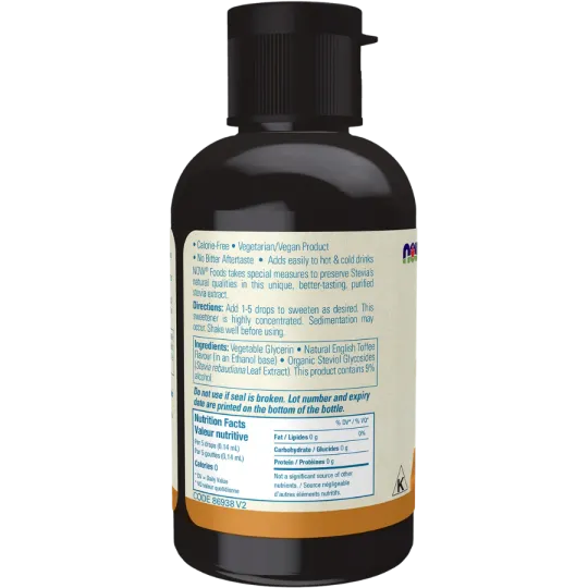 NOW Foods Stevia Liquid Extract (English Toffee) 60mL | Unbeatable Prices, Daily Deals | VITASHOP