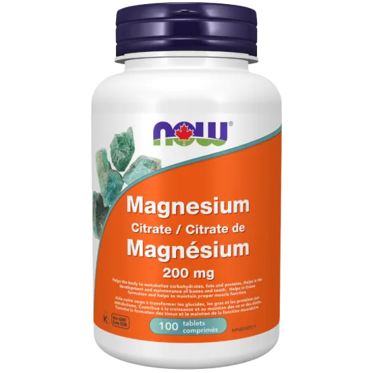 NOW Foods Magnesium Citrate 200 mg, 100 Tablets | Unbeatable Prices, Daily Deals | VITASHOP