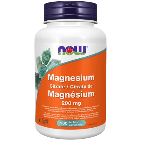 NOW Foods Magnesium Citrate 200 mg, 100 Tablets | Unbeatable Prices, Daily Deals | VITASHOP