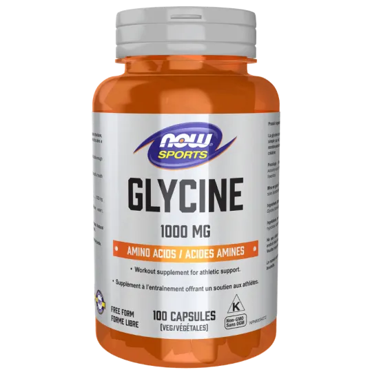 NOW Foods Glycine 1000 mg, 100 Capsules | Unbeatable Prices, Daily Deals | VITASHOP