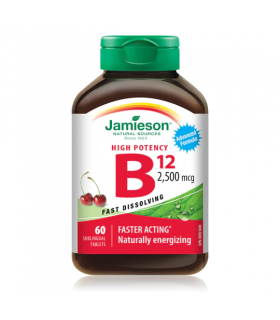 Jamieson Vitamin B12 2500 mcg Sublingual 60 Tablets | Unbeatable Prices, Daily Deals | VITASHOP