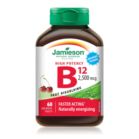 Jamieson Vitamin B12 2500 mcg Sublingual 60 Tablets | Unbeatable Prices, Daily Deals | VITASHOP