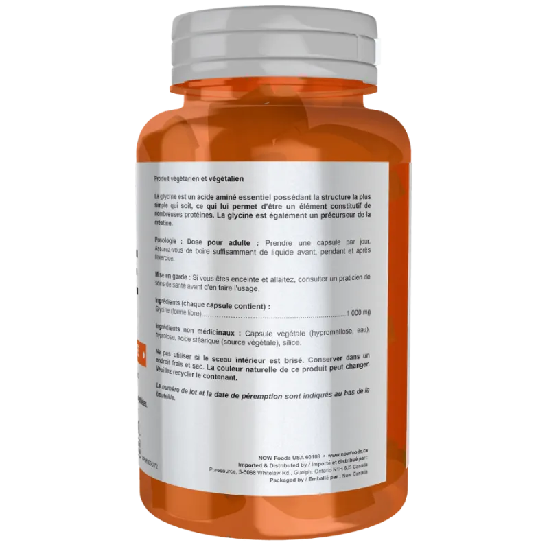 NOW Foods 나우 푸드 글리신 1000 mg, 100 캡슐 | 매일 업데이트되는 특가 상품 | VITASHOP