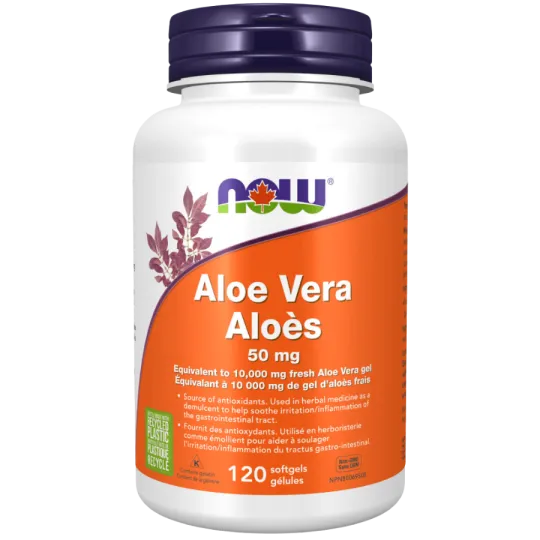 Aloe Vera Concentré 50 mg, 120 Softgels | Safest & Easiest Shopping Vitamins Online | VITASHOP
