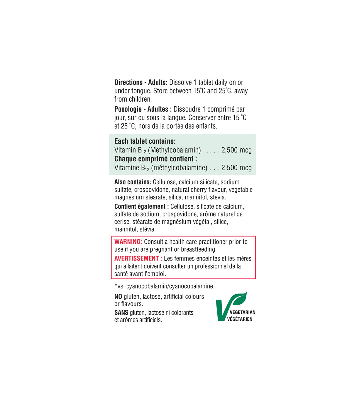 Jamieson Vitamin B12 2500 mcg Sublingual 60 Tablets | Unbeatable Prices, Daily Deals | VITASHOP